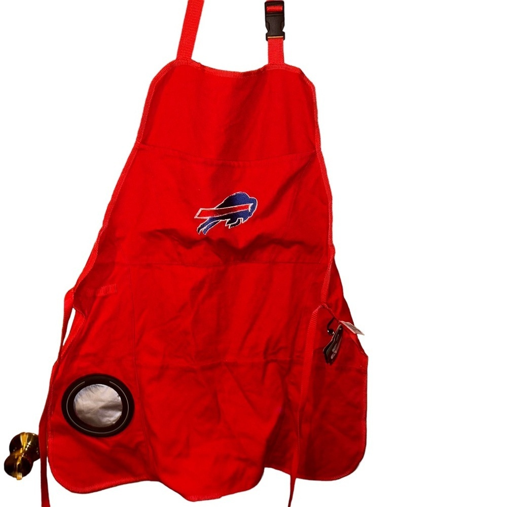 Nfl Buffalo Bills Red Grilling Apron with embroidered logo